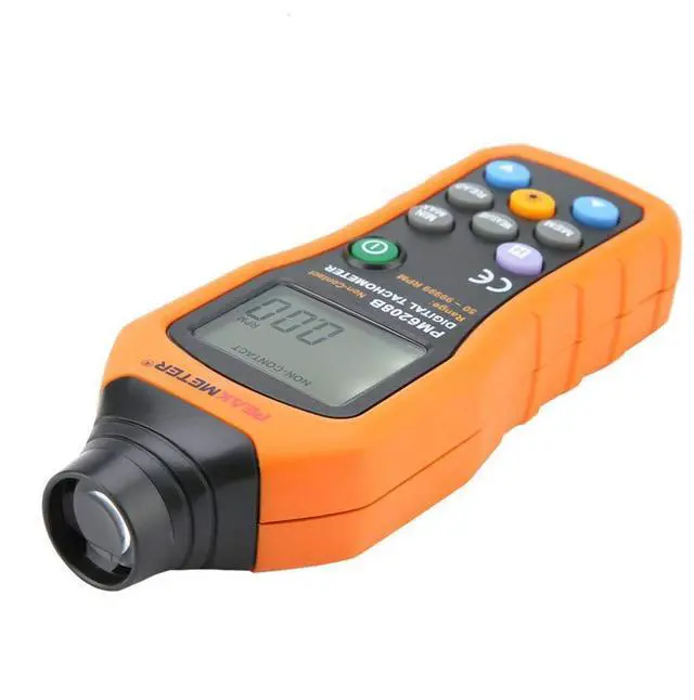 Alt view image 6 of 7 - PM6208B Digital Tachometer Digital Non-Contact Tachometer RPM Speed Meter Revolution Meter Speed Measuring Instrument