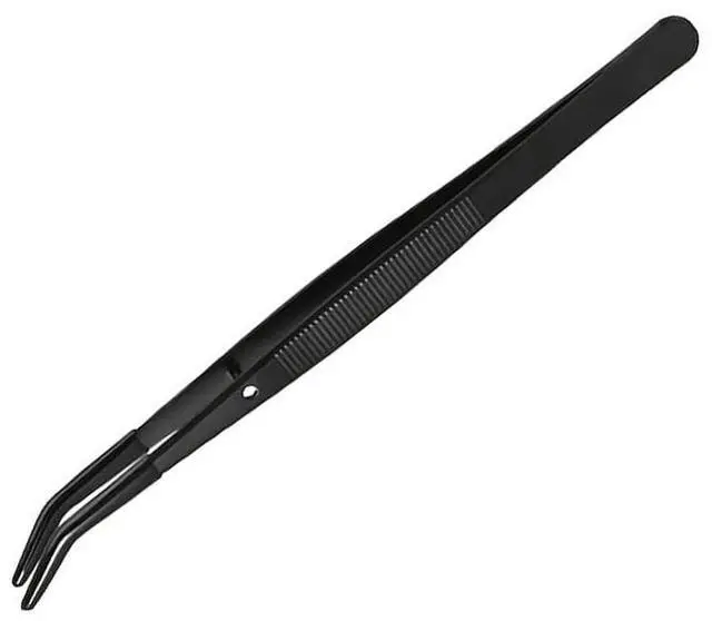 Main image of 1Pcs Tweezers With Rubber Tips Tweezers Rubber PVC Silicone Coated Bend 1 Tweezers