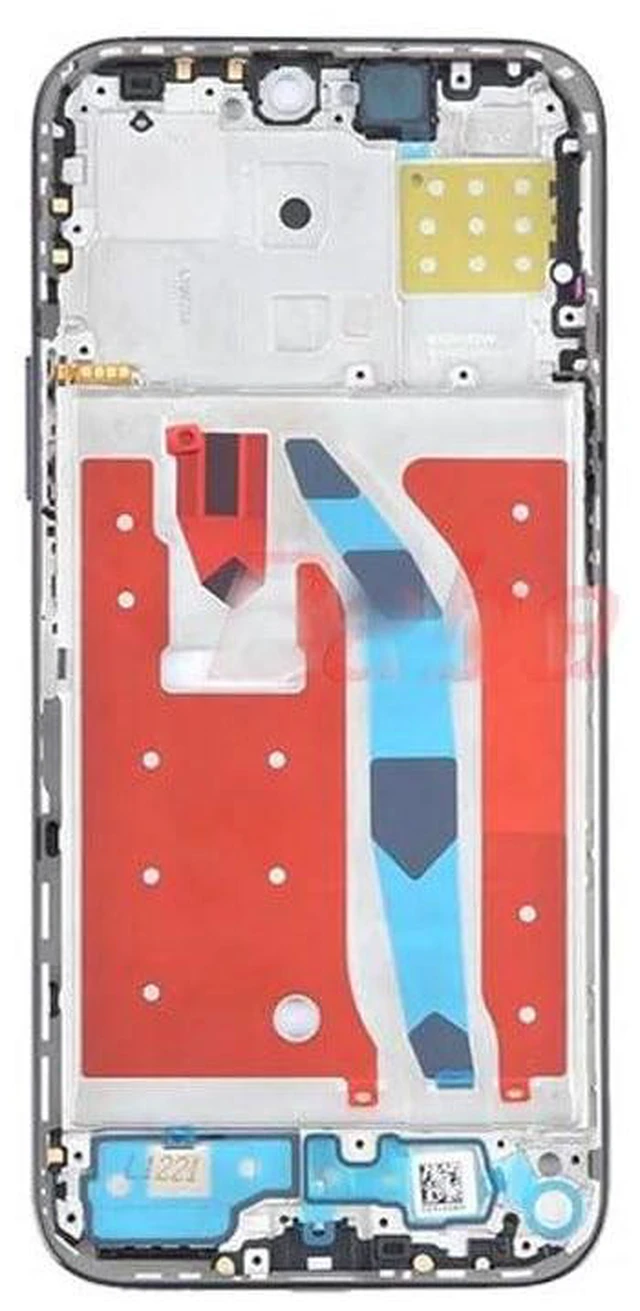 Main image of LCD Front Frame Bezel Middle Faceplate Housing Chassis + Buttons + Sticker Repair Parts for Honor 200 Lite - Black