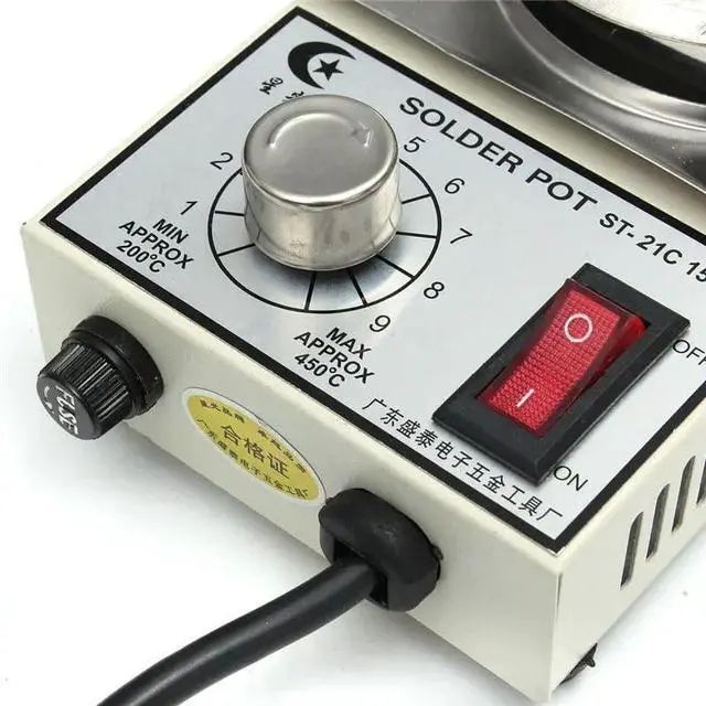 Alt view image 2 of 3 - 150W AC 220V High Quality Temperature Controlled Soldering Pot 500g Melting Tin Pot Tin Cans