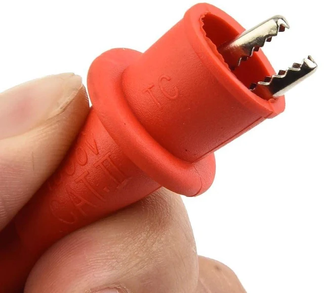 Alt view image 4 of 4 - 1Pair Alligators-Crocodile Test-Clip Multimeter Tester Probe Clamp 10A/1000V Wire Tips Test-Clip Clamp For Multi-Meter Tester
