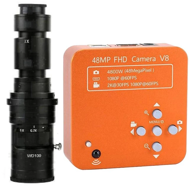 Main image of 48MP 1080P 60FPS HDMI USB Industrial Electronic Digital Microscope Camera for Phone Repair & 500X C-Mount Lens