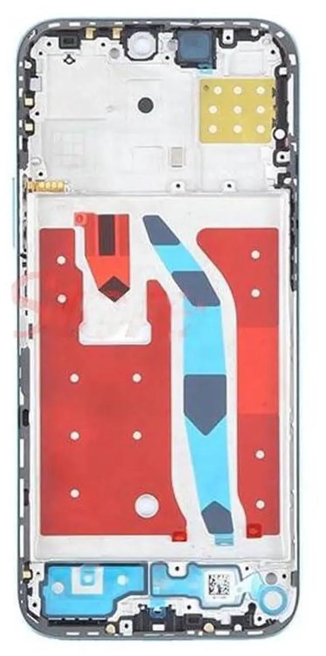 Main image of LCD Front Frame Bezel Middle Faceplate Housing Chassis + Buttons + Sticker Repair Parts for Honor 200 Lite - Blue