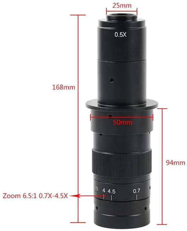 Alt view image 4 of 5 - 2025 34MP 2K 1080P 60FPS HDMI USB Industrial Digital Video Microscope Camera & 180X C-Mount Lens - Black