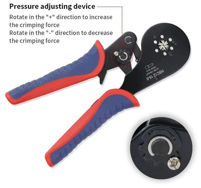 Alt view image 6 of 7 - Ferrule Crimping Tool HSC12 16-6 Tubular Terminal Mini Pliers For Large Size Terminals Electrical Clamps 0.08-16mm²/30-5AWG