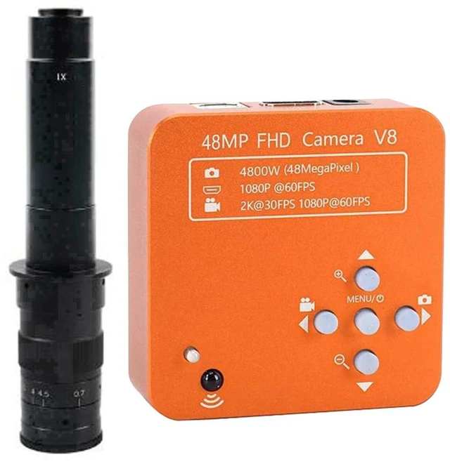 Main image of 48MP 1080P 60FPS HDMI USB Industrial Electronic Digital Microscope Camera for Phone Repair & 300X C-Mount Lens