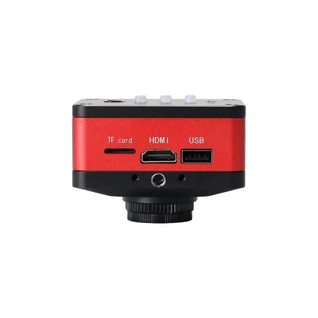 Alt view image 2 of 6 - 4K UHD FHD 60FPS Microscope Camera Industrial Electronic Video Digital Microscope & 500X C-Mount Lens - Red