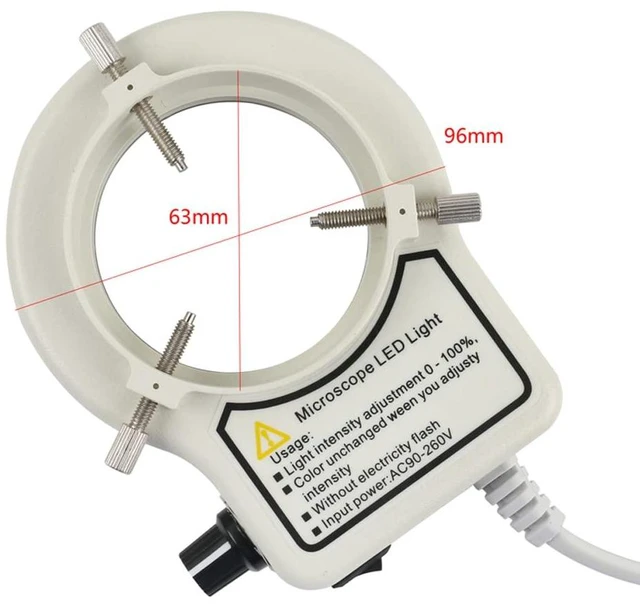 Alt view image 4 of 6 - 4K UHD FHD 60FPS Microscope Camera Industrial Electronic Video Digital Microscope & 180X C-Mount Lens Whit 56-LED Adjustable Ring Light - Blue