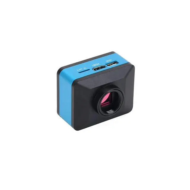 Alt view image 6 of 7 - 4K UHD FHD 60FPS Microscope Camera Industrial Electronic Video Digital Microscope & 100X C-Mount Lens Whit 56-LED Adjustable Ring Light - Blue