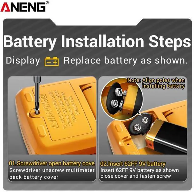 Alt view image 6 of 7 - SZ852 Digital Multimeter 1999 Counts 600V AC DC Voltage Current Resistance Tester hFE Transistor Diode Test - Orange
