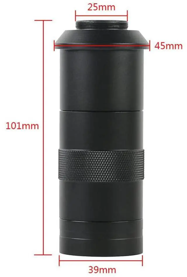 Alt view image 7 of 7 - 4K UHD FHD 60FPS Microscope Camera Industrial Electronic Video Digital Microscope & 100X C-Mount Lens Whit 56-LED Adjustable Ring Light - Red