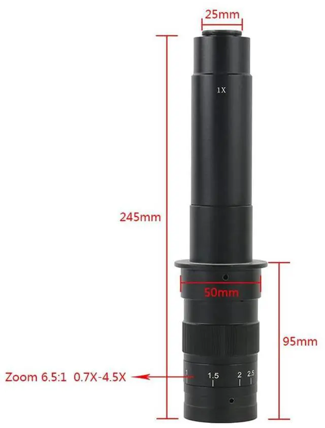 Alt view image 2 of 7 - 38MP 2K 1080P 60FPS Industry Video HDMI USB Microscope Camera & 300X C-Mount Lens With 56-LED Adjustable Ring Light