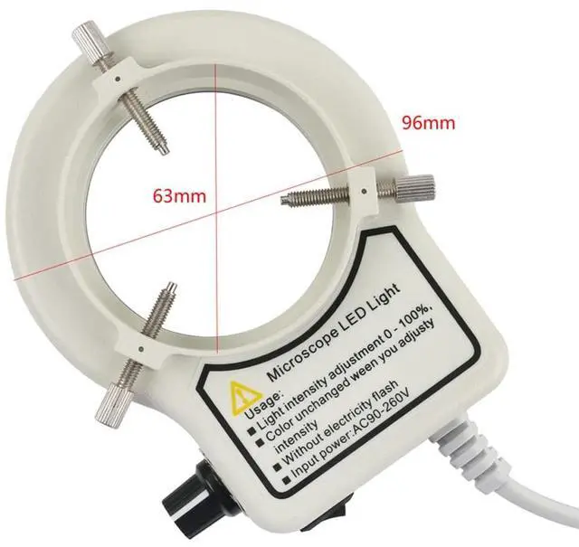 Alt view image 6 of 7 - 38MP 2K 1080P 60FPS Industry Video HDMI USB Microscope Camera & 300X C-Mount Lens With 56-LED Adjustable Ring Light