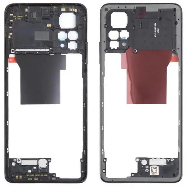 Main image of Middle Frame Housing for Xiaomi Redmi Note 12 Pro 4G Middle Frame Bezel Plate Faceplate Back Housing Replacement - Black