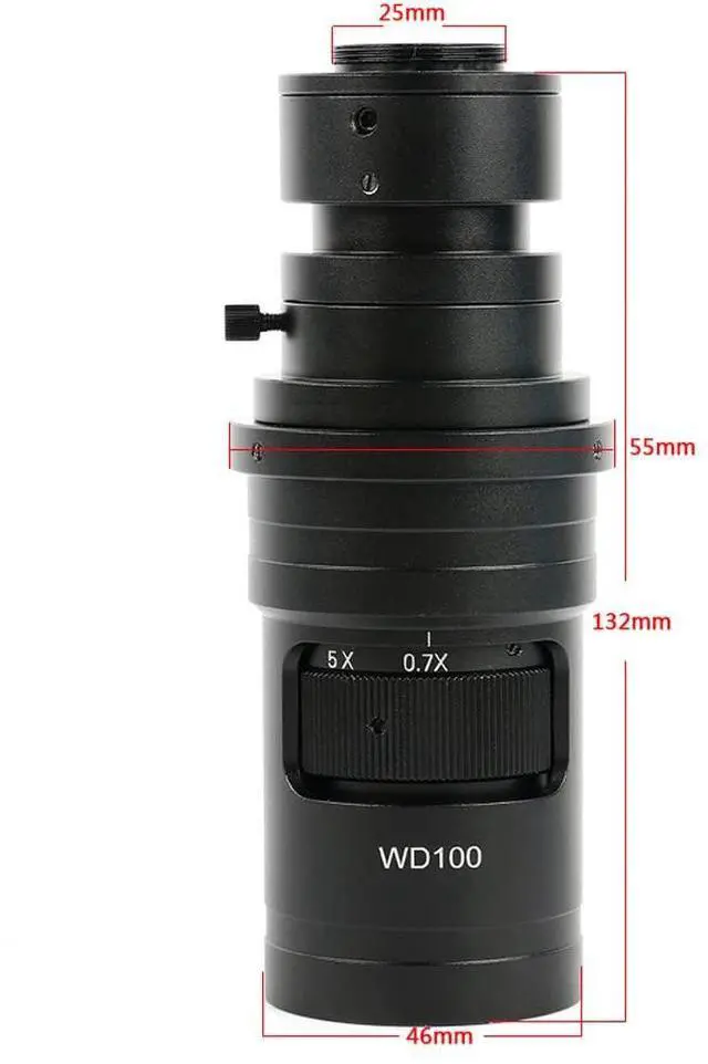 Alt view image 3 of 6 - 4K UHD FHD 60FPS Microscope Camera Industrial Electronic Video Digital Microscope & 200X C-Mount Lens - Red