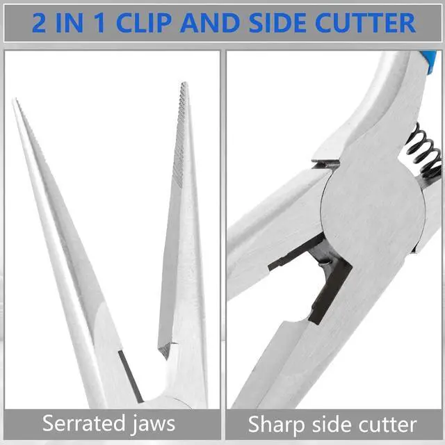 Alt view image 5 of 5 - Multi Tool Long Nose Plier Needle Nose Plier Forceps Repair Hand Tool For DIY Jewelry Making Electronics Repair Etc