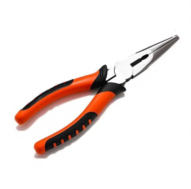 Main image of 8 Inch Long Nose Pliers Insulated - High Carbon Steel Needle Nose Pliers with Wire Cutter for DIY Crafts Electrical Repairs