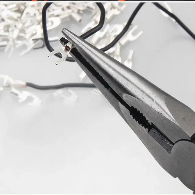 Alt view image 5 of 5 - 8 Inch Long Nose Pliers Insulated - High Carbon Steel Needle Nose Pliers with Wire Cutter for DIY Crafts Electrical Repairs