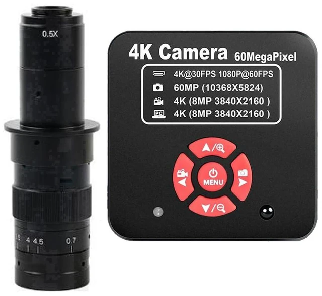 Main image of 20205 NEW 4K 60MP HDMI USB TF Industrial Video Microscope Camera For Phone PCB Repair & 180X C-Mount Lens