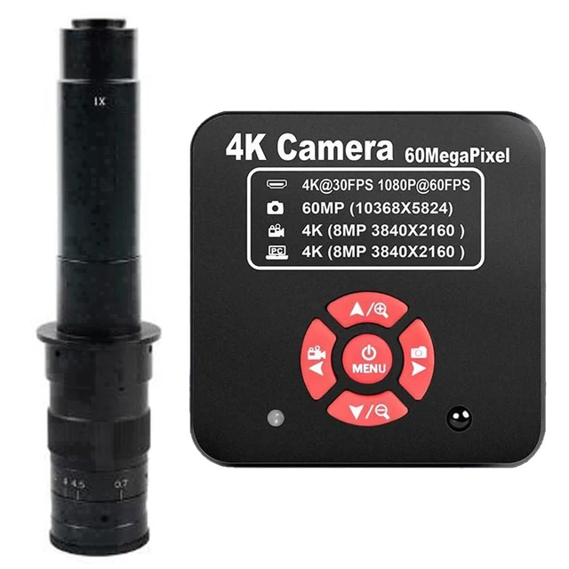 Main image of 20205 NEW 4K 60MP HDMI USB TF Industrial Video Microscope Camera For Phone PCB Repair & 300X C-Mount Lens