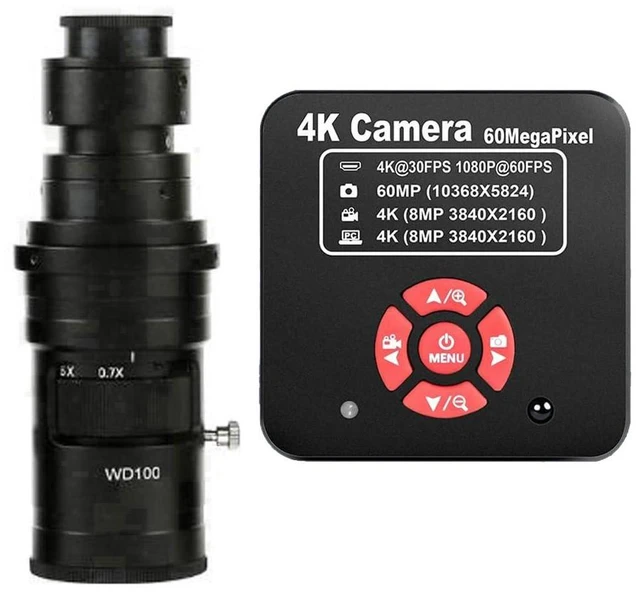 Main image of 20205 NEW 4K 60MP HDMI USB TF Industrial Video Microscope Camera For Phone PCB Repair & 200X C-Mount Lens