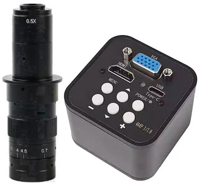 Main image of 1080P 60FPS HDMI VGA USB Type C Video Microscope Camera & 180X C-Mount Lens