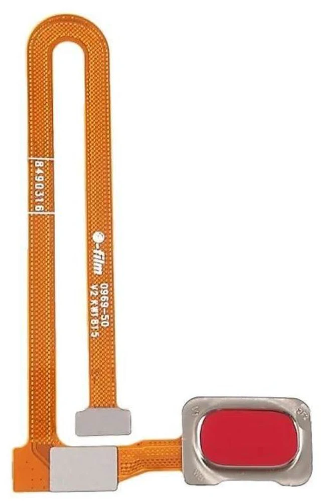 Main image of Home Key Button Fingerprint Sensor Connect Flex Cable Replacement Part for One Plus 6 1+6 - Red