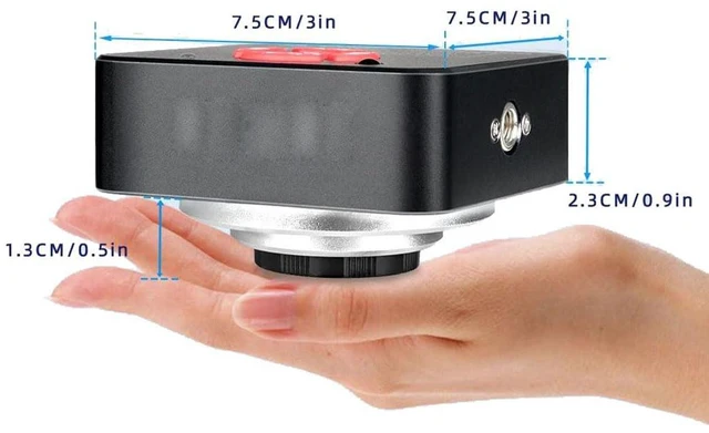 Alt view image 4 of 6 - 20205 NEW 4K 60MP HDMI USB TF Industrial Video Microscope Camera For Phone PCB Repair & 200X C-Mount Lens