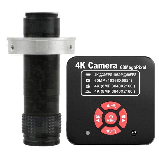 Main image of 20205 NEW 4K 60MP HDMI USB TF Industrial Video Microscope Camera For Phone PCB Repair & 120X C-Mount Lens