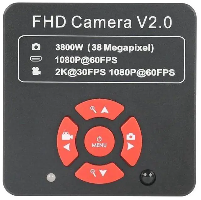 Alt view image 7 of 7 - 38MP 2K 1080P 60FPS Industry Video HDMI USB Microscope Camera & 300X C-Mount Lens With 56-LED Adjustable Ring Light