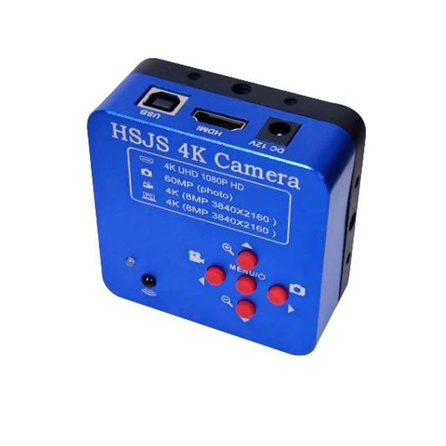 Alt view image 3 of 7 - 20205 HSJS 4K 60MP HDMI USB Industrial Video Microscope Camera For Phone PCB Repair & 500X C-Mount Lens With 56-LED Adjustable Ring Light