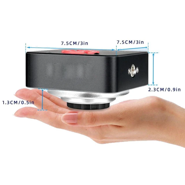 Alt view image 4 of 6 - 20205 NEW 4K 60MP HDMI USB TF Industrial Video Microscope Camera For Phone PCB Repair & 120X C-Mount Lens