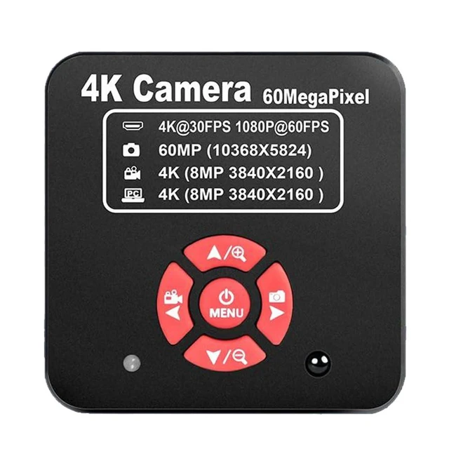 Alt view image 5 of 7 - 20205 NEW 4K 60MP HDMI USB TF Industrial Video Microscope Camera For Phone PCB Repair & 200X C-Mount Lens With 56-LED Adjustable Ring Light