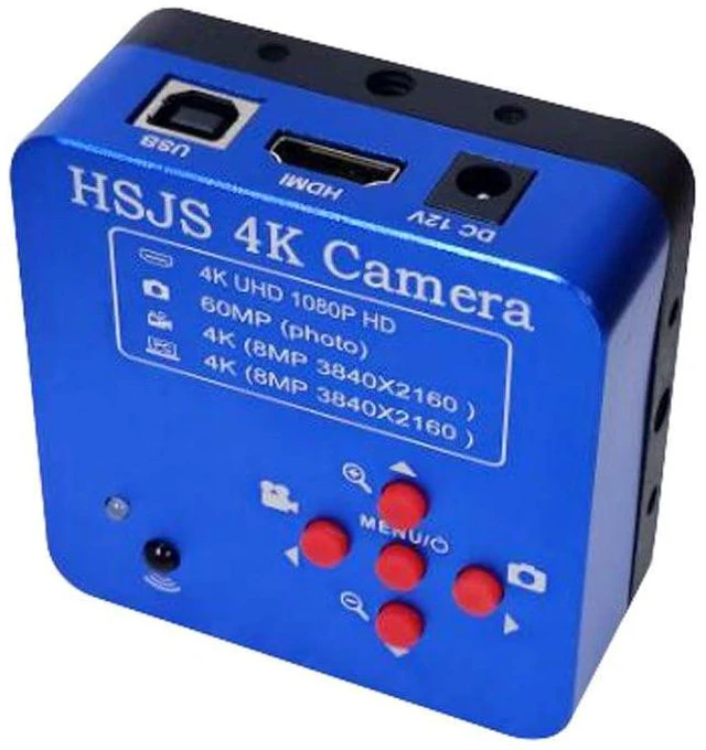 Alt view image 7 of 7 - 20205 HSJS 4K 60MP HDMI USB Industrial Video Microscope Camera For Phone PCB Repair & 300X C-Mount Lens With 56-LED Adjustable Ring Light