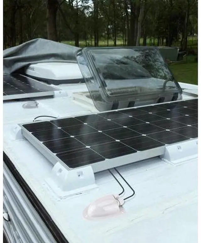 Alt view image 2 of 7 - White solar dual-cable entry junction box, waterproof ABS solar entry housing for RV roofs, suitable for RVs, boats, yachts, and rooftops (white)