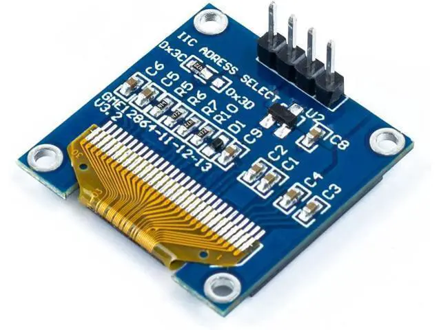 Alt view image 2 of 7 - 5 pcs 0.96-inch OLED I2C IIC Display Module 12864 128x64 Pixels SSD1306 Mini Self-Luminous OLED Screen Board Compatible with Arduino Raspberry Pi (White)