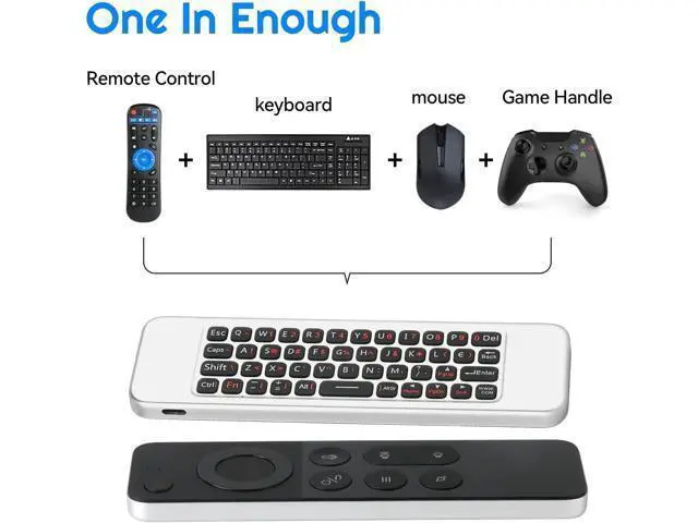 Alt view image 5 of 7 - Air Mouse 4-in-1 W3 Voice Remote Control 2.4g Wireless Remote for Nvidia Shield/Android TV Box/PC/Projector/HTPC/All-in-One Computer
