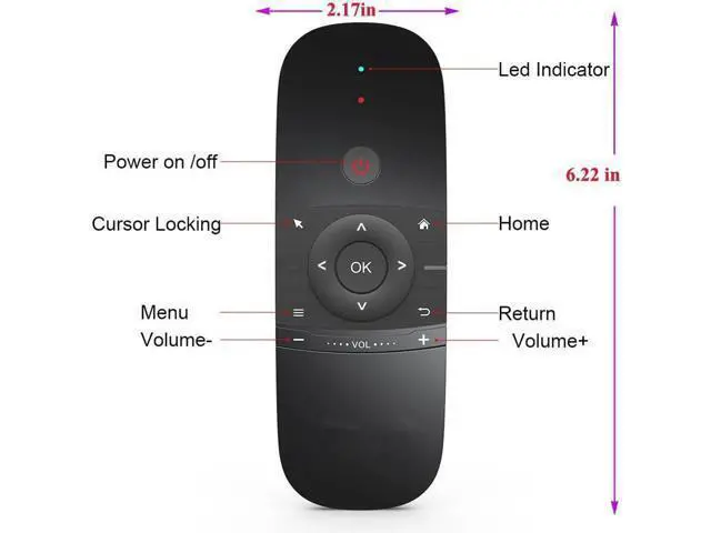 Alt view image 2 of 7 - Air Mouse Remote Control, Universal TV Remote Control, 2.4G Wireless Keyboard Multi-function Remote Control for Nvidia Shield/Android TV Box/PC/Projector/HTPC/All-in-One Computer