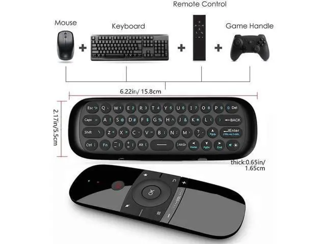 Alt view image 4 of 7 - Air Mouse Remote Control, Universal TV Remote Control, 2.4G Wireless Keyboard Multi-function Remote Control for Nvidia Shield/Android TV Box/PC/Projector/HTPC/All-in-One Computer
