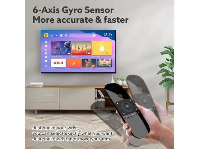 Alt view image 5 of 7 - Air Mouse Remote Control, Universal TV Remote Control, 2.4G Wireless Keyboard Multi-function Remote Control for Nvidia Shield/Android TV Box/PC/Projector/HTPC/All-in-One Computer