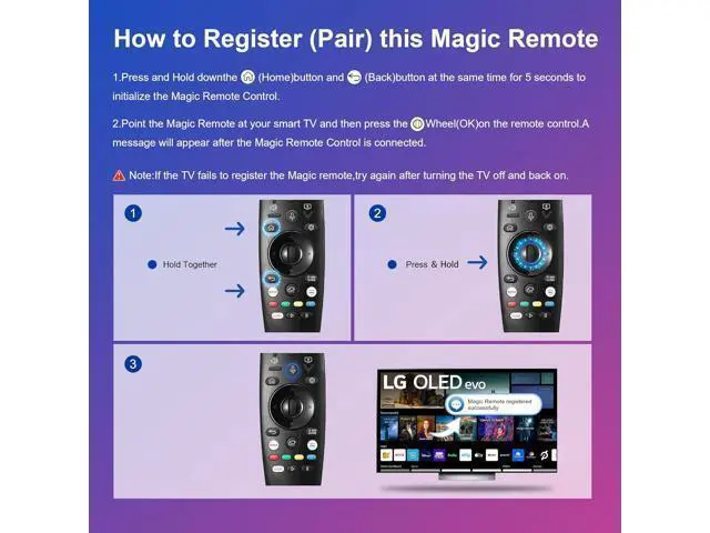Alt view image 3 of 6 - Replacement Voice Magic Remote AKB75855501 for LG UHD OLED QNED NanoCell Webos Smart TV Remote Universal LG-TV-Remote AN-MR20GA MR19BA MR18BA MR650A with Pointer Function Google/Alexa
