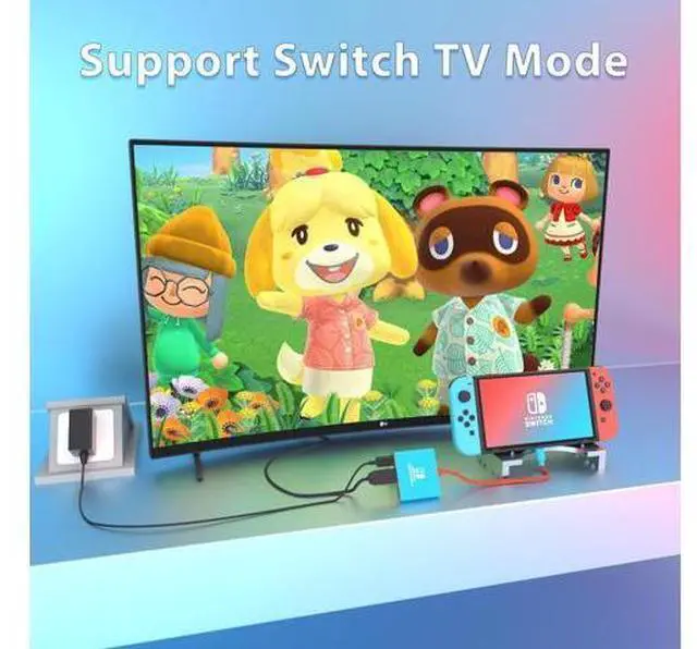 Alt view image 3 of 6 - Switch Dock for Nintendo Switch Docking Station, Portable Switch TV Adapter Support 4K/60HZ Switch TV Dock Mode Compatible Steam Deck/Nintendo Switch OLED, Switch Travel Dock with HDMI2.0 USB3.0 Port