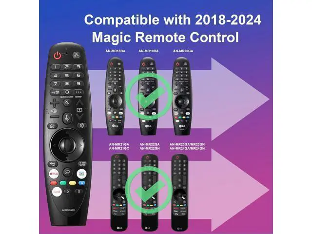 Alt view image 6 of 6 - Replacement Voice Magic Remote AKB75855501 for LG UHD OLED QNED NanoCell Webos Smart TV Remote Universal LG-TV-Remote AN-MR20GA MR19BA MR18BA MR650A with Pointer Function Google/Alexa