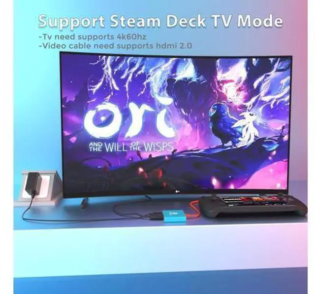 Alt view image 4 of 6 - Switch Dock for Nintendo Switch Docking Station, Portable Switch TV Adapter Support 4K/60HZ Switch TV Dock Mode Compatible Steam Deck/Nintendo Switch OLED, Switch Travel Dock with HDMI2.0 USB3.0 Port