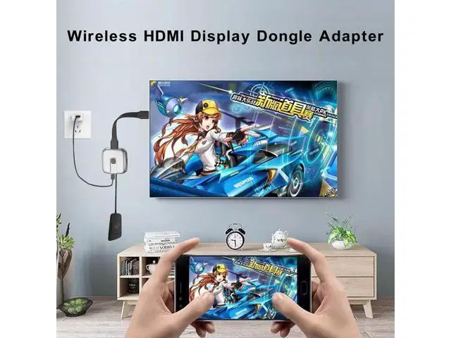 Alt view image 5 of 7 - Wireless HDMI Display Dongle Adapter, Wireless Transmitter, Streaming Video/Audio/File HDMI Wireless Extender from Laptop, PC, Smartphone to HDTV Projector Displays