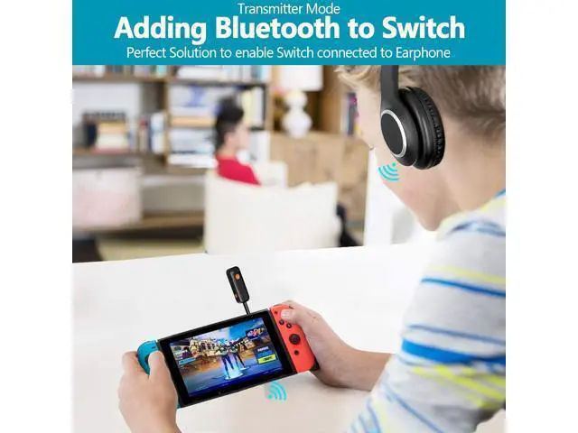 Alt view image 4 of 7 - Bluetooth 5.2 Adapter 3.5mm Jack Assist Dongle, 2-in-1 Wireless Transmitter/Receiver for TV Audio, Projector, PC, Headphones, Car, Speakers, Boat or Gym, Home
