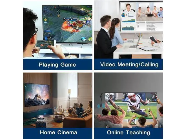 Alt view image 6 of 7 - Wireless HDMI Display Dongle Adapter, Wireless Transmitter, Streaming Video/Audio/File HDMI Wireless Extender from Laptop, PC, Smartphone to HDTV Projector Displays