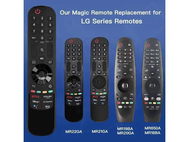 Alt view image 3 of 7 - For LG Smart TV Remote Control, Magic Control AN-MR24GA/23GA/22GA/21GA with Voice and Pointer Functions, Replacement for 2019-2024 LG WebOS, OLED, QNED, NANOCell, 4K, 8K, etc..AKB76039902,1 Year Warra