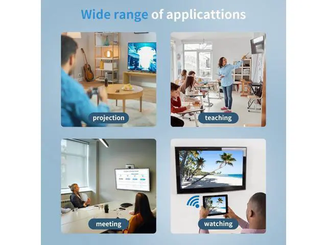 Alt view image 4 of 6 - 4K Wireless HDMI Display Adapter for APP YouTube TV Adapter for i-Phone, i-Pad, Android, Tablet, Laptop, HDTV Window/Monitor/Projector, Compatible with Miracast, AirPlay, DLNA