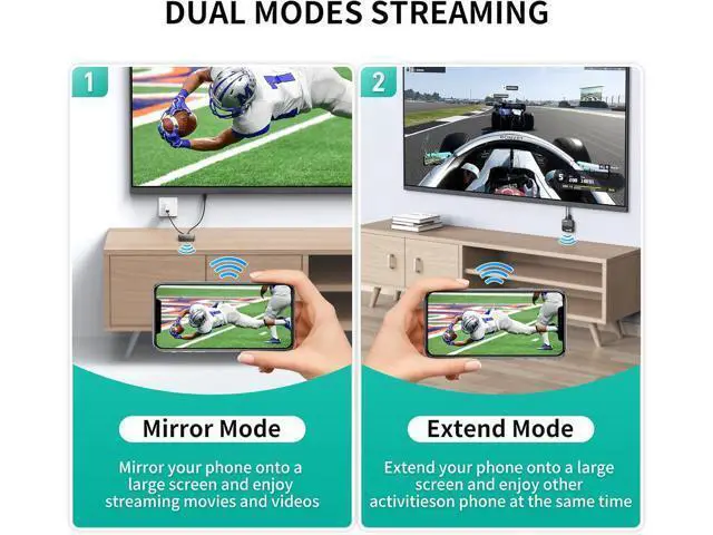 Alt view image 3 of 7 - 4K Wireless HDMI Display Dongle Adapter, Wireless Transmitter, 4K@60Hz Inputs and Outputs, Streaming Video to Monitor from Mac, iOS, Android, Windows, Supports Airplay DLNA, Miracast